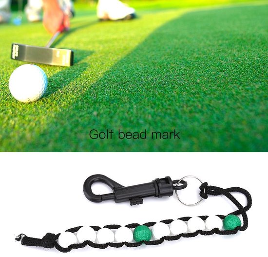 Allecto - Golf Score Counter - Golf Bead String - Handgemaakt en Duurzaam - Score Teller - Perfect voor Golf Liefhebbers - Inclusief 2 Clips van Allecto — afbeelding 3