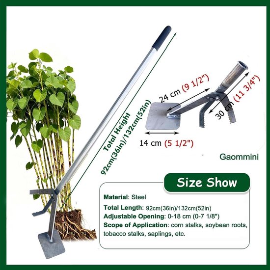 Wortelverwijderaar - Boomtrekker Gereedschap - Tuin Onderhoud - Hoge Hefboomwerking - 92 cm - Zwart — afbeelding 3