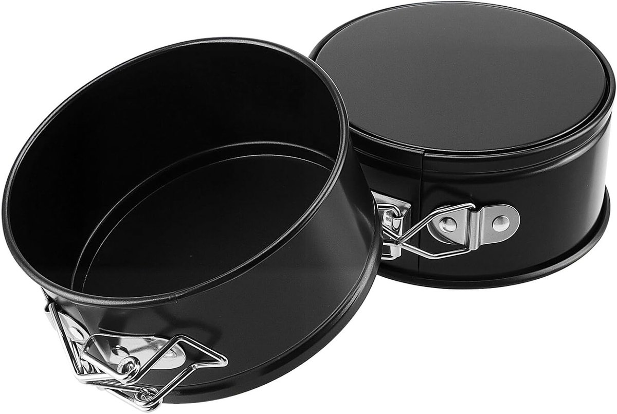 8 Pack 4 Inch Springvorm Cakevormen, Mini Ronde Taartvormen met Afneembare Bodem, Anti-aanbak Bakvorm voor Cheesecake en Gebak in de Keuken, Zwart – foto 2