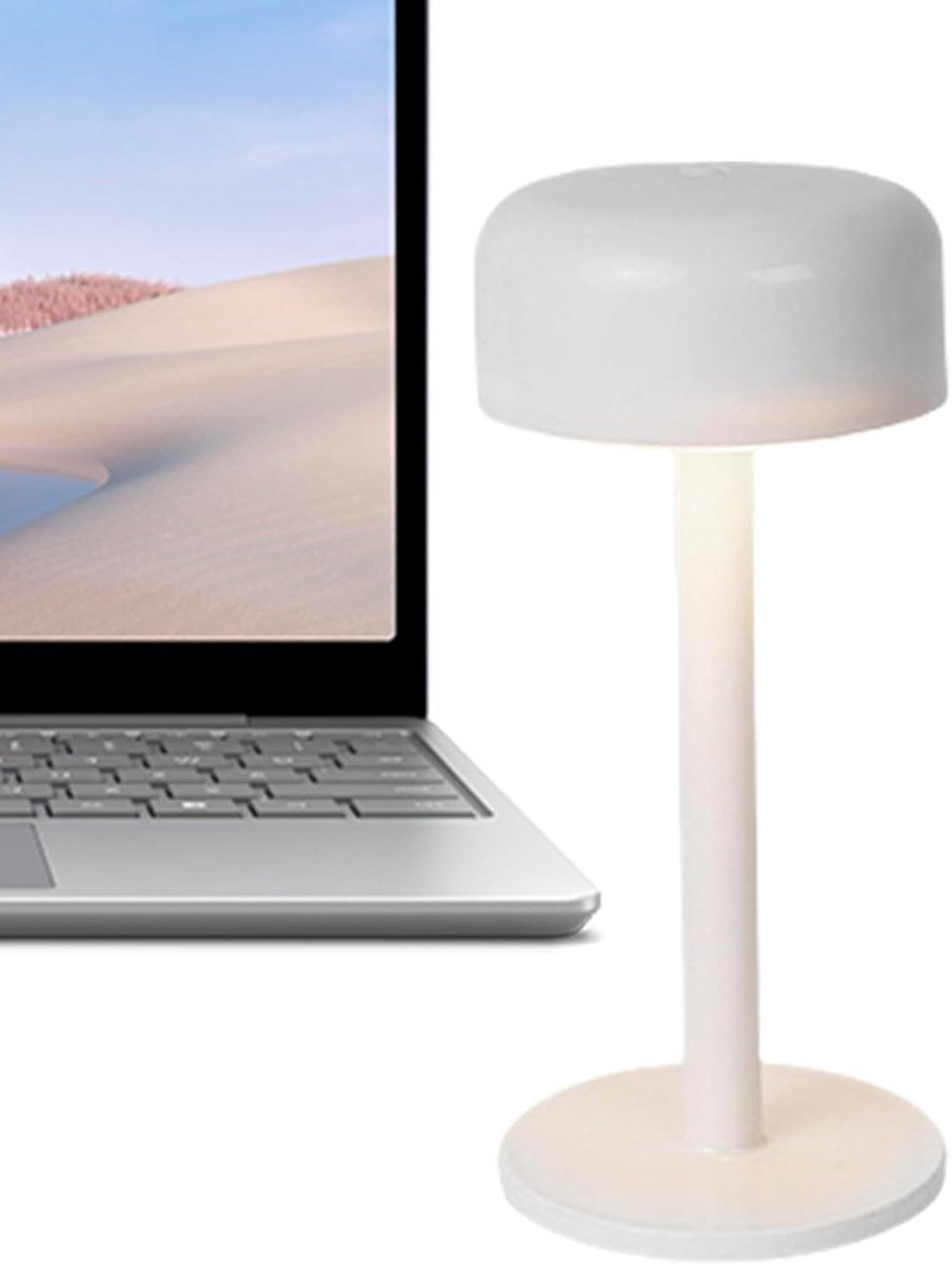 Paddenstoel Lamp - Sfeerverlichting - Gezellige sfeer - Aanpasbare helderheid - 20 x 12.3 x 20 cm - Wit