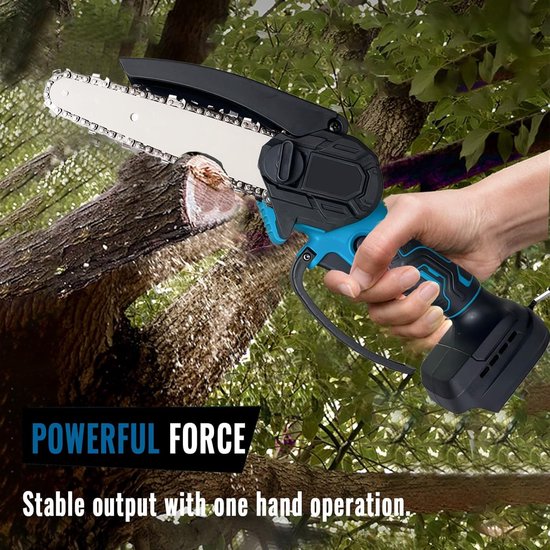 Accu Kettingzaag - Handzaag Snoeien - Takken Snoeien - Lichtgewicht Ontwerp - 6 Inch - Zwart — afbeelding 2