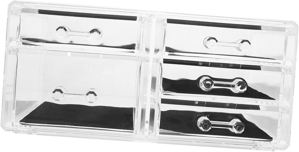 Make-up Organizer - Cosmetica Opberger - Bureau Organisatie - Grote Capaciteit - 23.5x14.5cm - Transparant