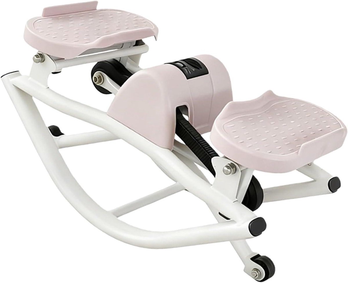 Trainingsstepper - Fitnessapparaat - Thuistraining - Multi-directionele beweging - 49 x 27 cm - Roze