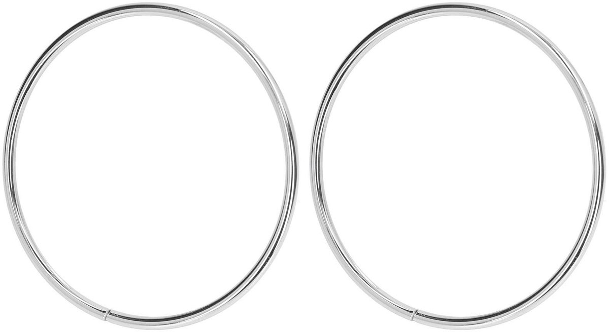 Allecto - Ronde Handvatten - Metaal Handvatten - Stijlvol Design - Wit Nikkel - Handtassen - Duurzaam en Sterk - Geschikt voor Mode - Kleur Wit