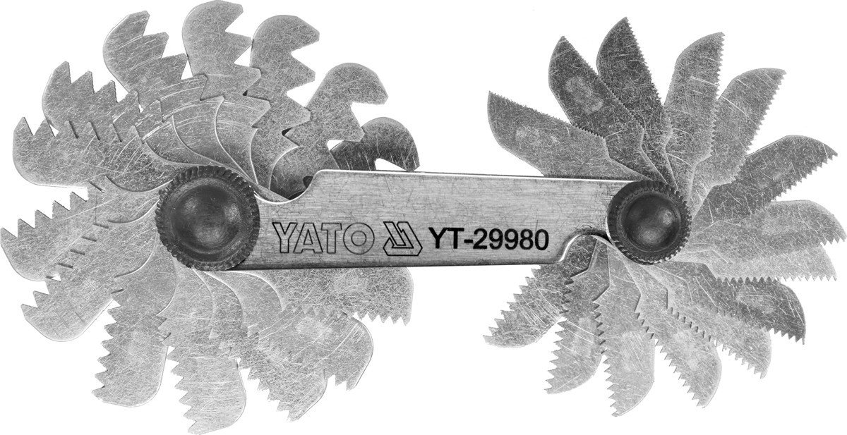 Yato - Metrische Schroefmal - 24 Sjablonen - 0,25-6,0 mm