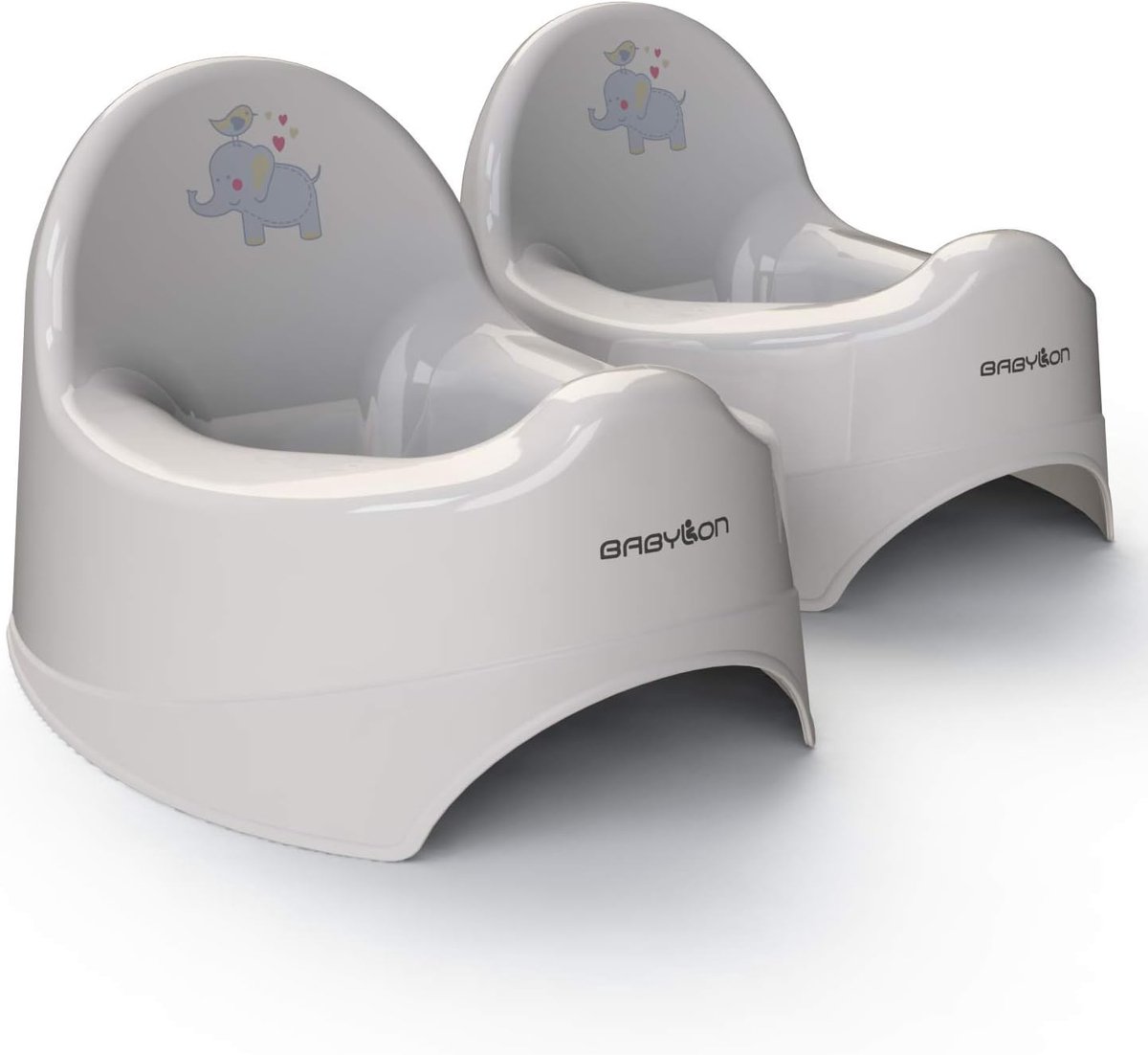 Kinderpotje Nautilus - Zindelijkheidstraining Potje - Hygiënisch Zelfstandig - Antislip Bodem - 32x26x22 cm - Grijs