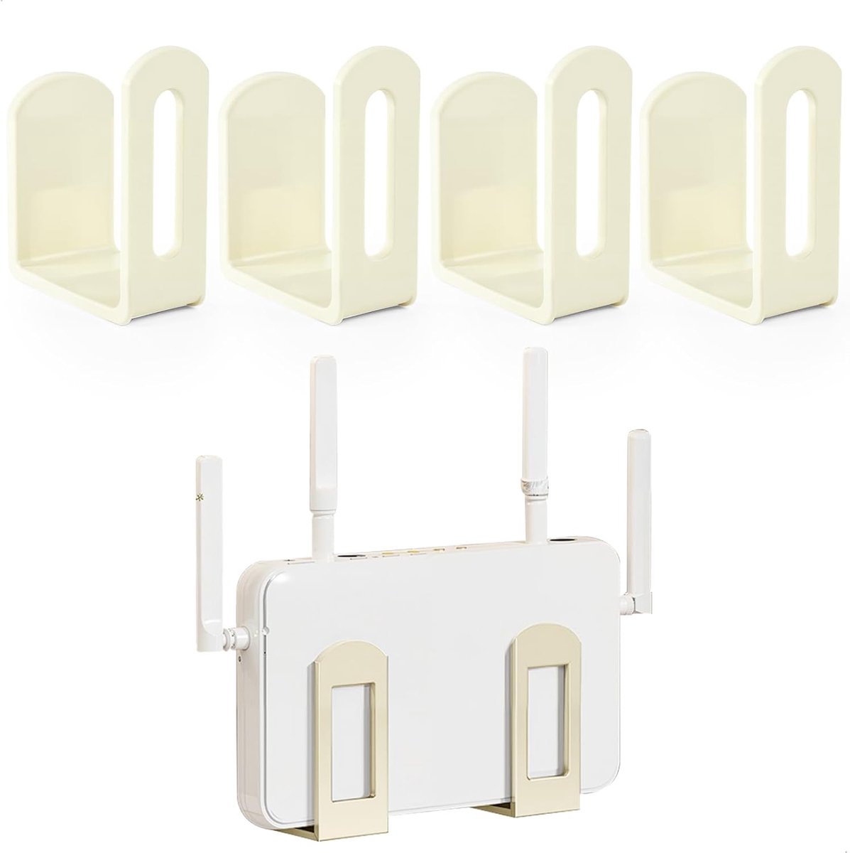 Router Opbergdoos - Wifi Houder - Ruimte Besparen - Duurzaam ABS Plastic - 10cm Diep - Wit