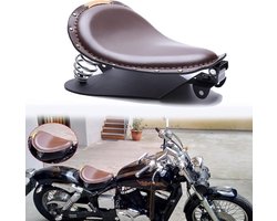 DREAMIZER Motorfiets zitkussen, bobber zitje, solo zitje, enkel zitje, geschikt voor Sportster XL883 1200 48 Forty Eight Softtail Dyna Street Glide Chopper.