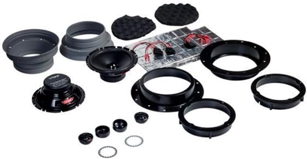 Luidspreker Upgrade Set - Autoluidsprekers - Auto Audio Verbeteren - Voertuig Specifieke Montage - 6.5 Inch - Zwart