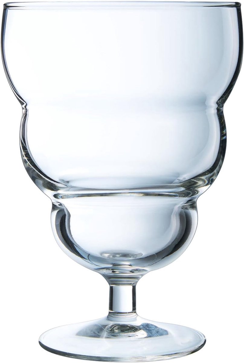 Dessertschaaltjes Glas - Serveerschalen Set - Desserts Serveren - Stapelbaar Vaatwasserbestendig - 35 cl 6 Stuks - Transparant