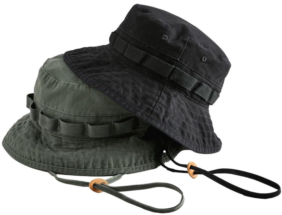 Next - Heren - Set van 2 Boonie mutsen - Groen