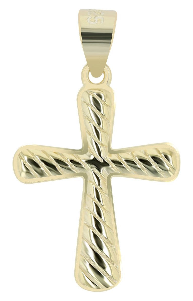 AKZENT Accent Unisex Hanger Tyrian 925 echt zilveren kruishanger "Tyrian" met patroon,
