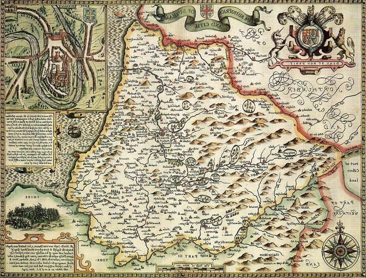 Historische Kaart Puzzel - Jigsaw Puzzle - Ontspannende Hobby - Gedetailleerde Historische Afbeelding - 66 x 50 cm