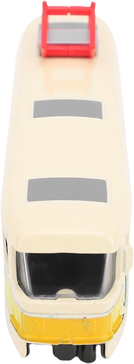 Legering Treinmodel - Speelgoedtrein - Kinderspel - Openende Deuren Muziek - 22 x 6 cm - Geel