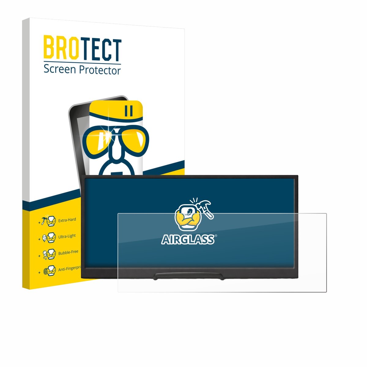Screenprotector voor Prechen HD-123 12,3" Beschermglas transparant
