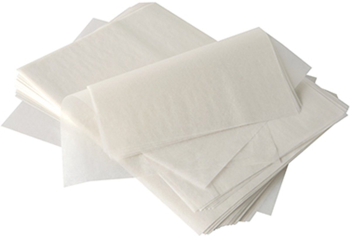 5x 1000 Slagroom-afdekpapier 32 cm x 22 cm wit Palmwas – Coating