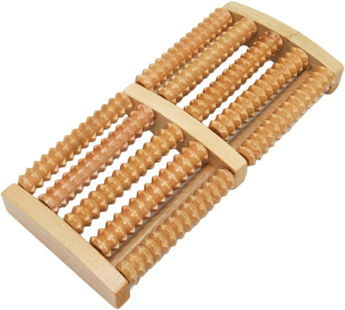 Voetroller Houten Wiel - Voetboog Hiel - Ontspanning Voeten - Bevordert Bloedtoevoer - 27 cm - Natuurlijk Hout