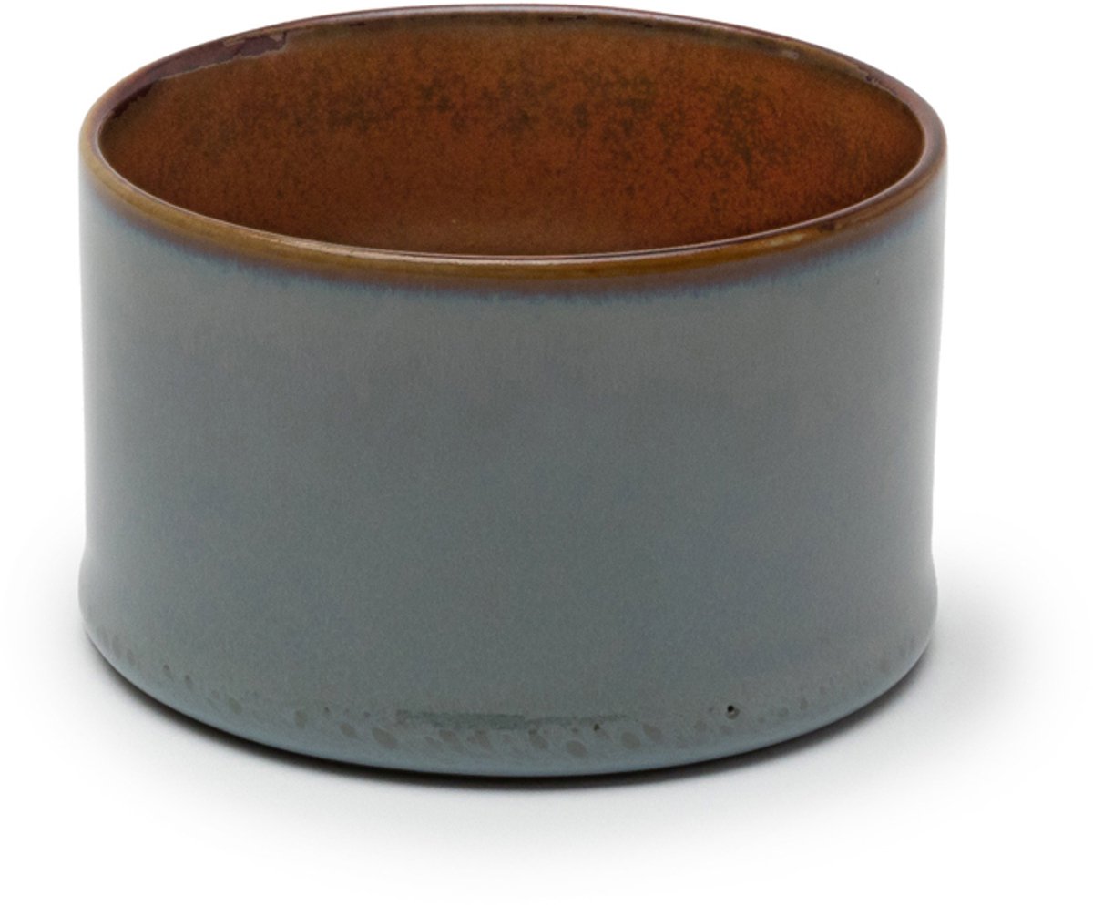 Serax Terres de Rêves Beker - Ø7,5 x H5 - Smokey Blue / Rust - 8 stuks