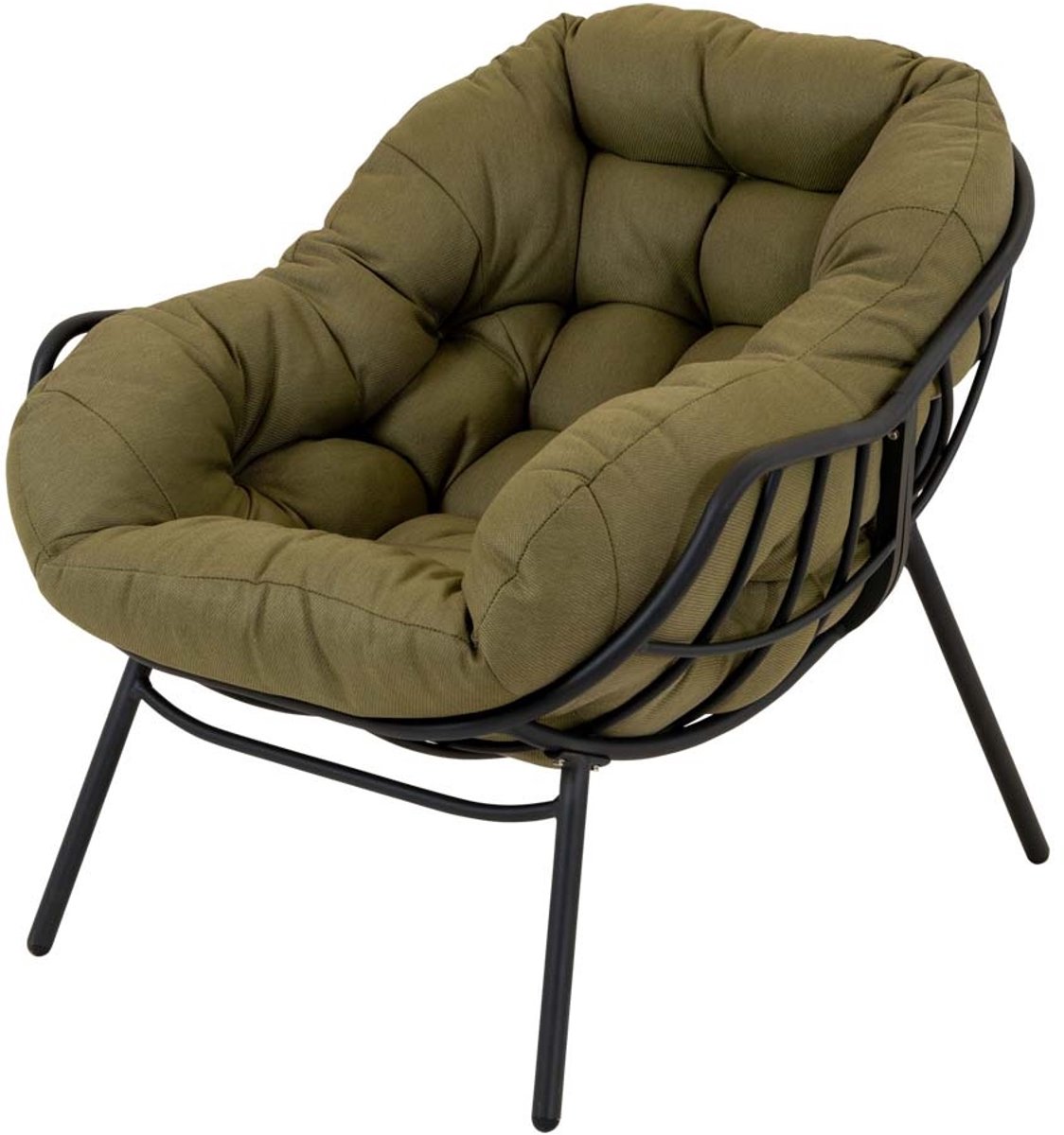Lesli Living - Bistrostoel Cozy - Groen - 97x101x93cm