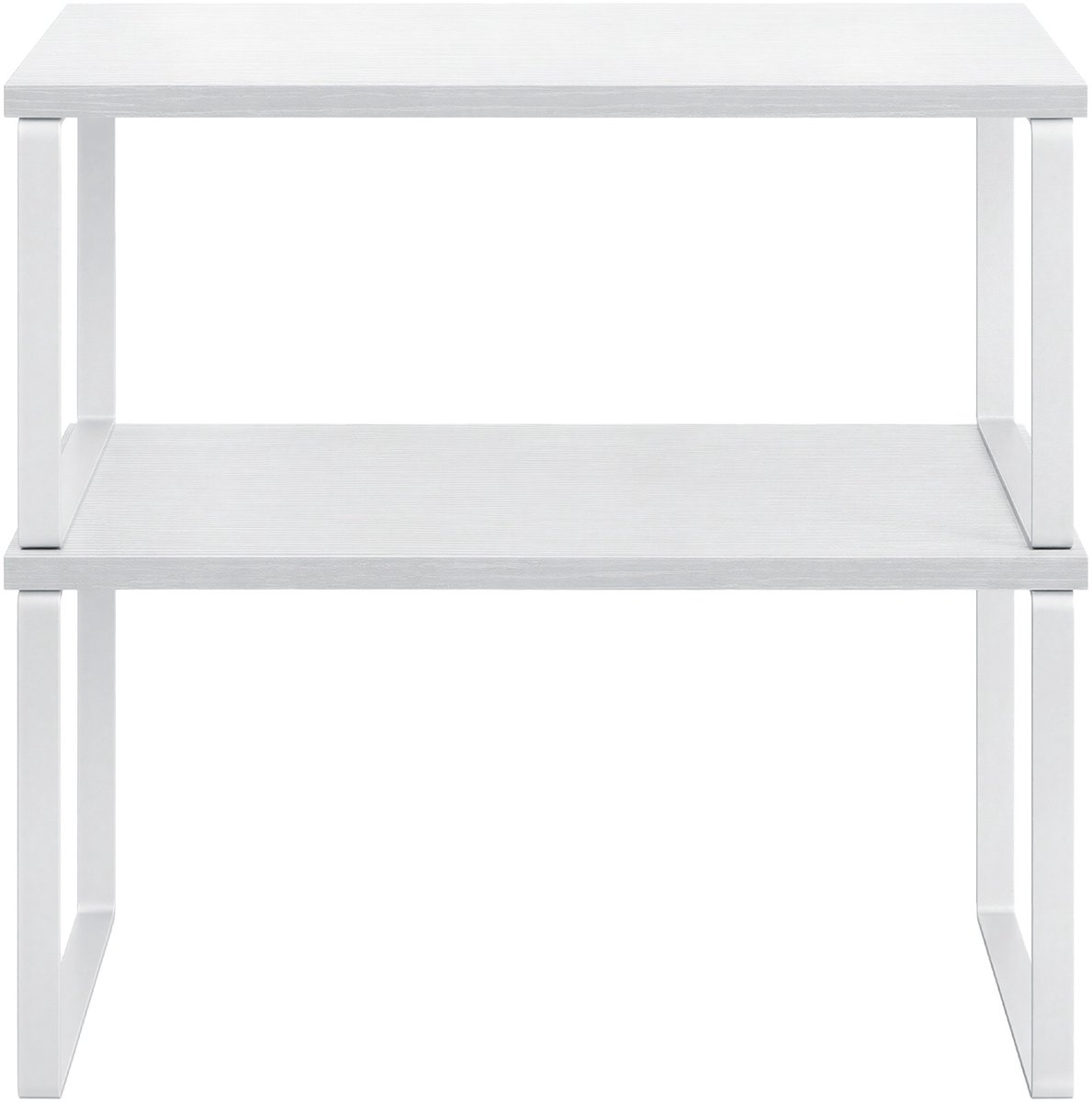 SONGMICS - Kruidenrek - Kruidenrek 2-Delig - Uitbreidbaar en Stapelbaar - Metalen en Houten Organizer voor Keuken