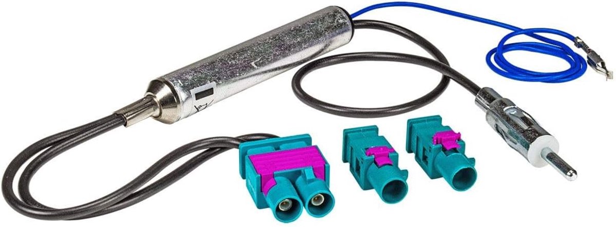 Dubbele Antenneadapter - Fakra naar DIN - Auto Radio - Met Fantoomvoeding - 12.7 x 7.7 cm