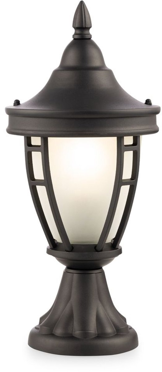 Buitenlamp Vloerlamp voor buiten Staande lamp Patio lamp Tuinlamp, metaal zwart, IP44 weerbestendig, E27, H 40,5 cm