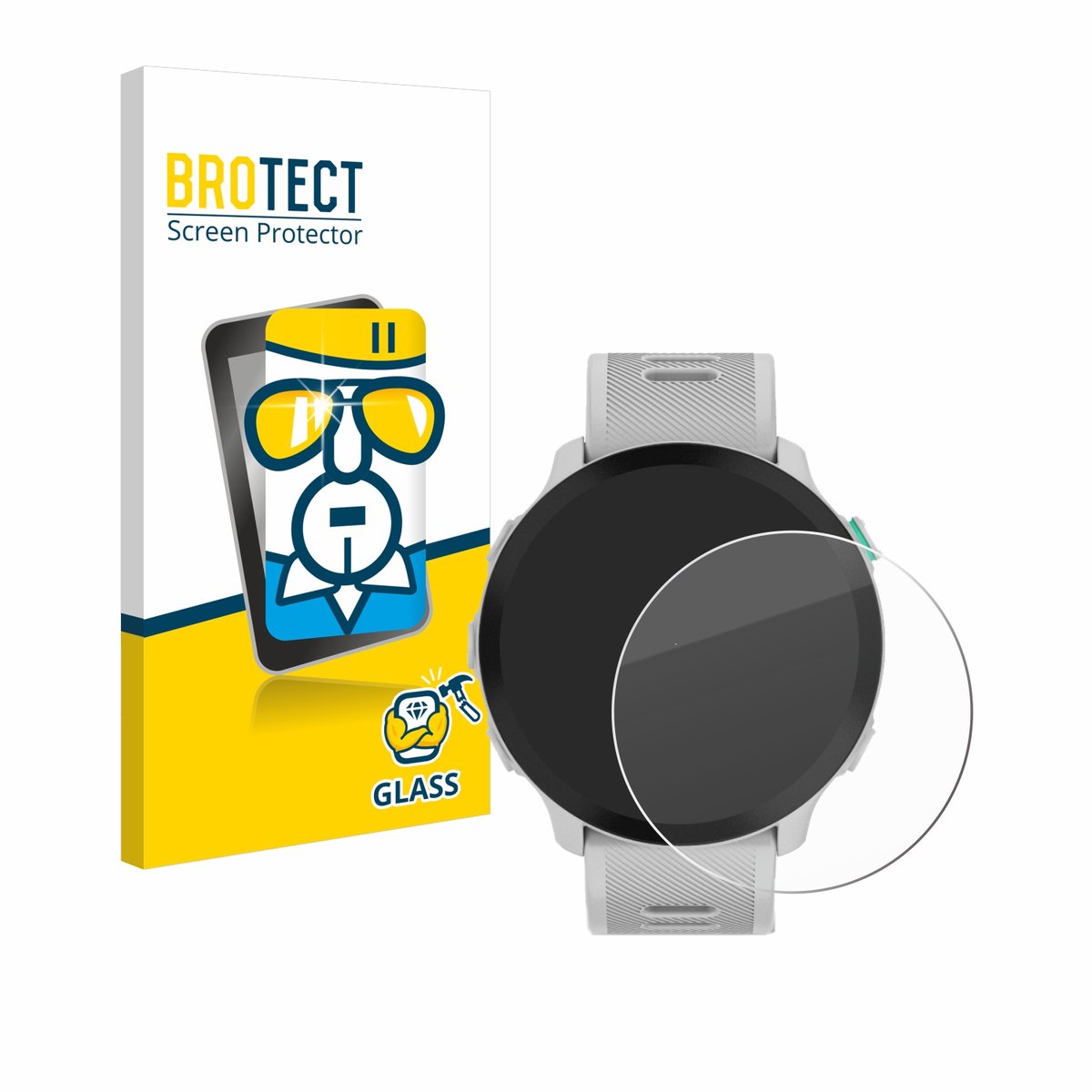BROTECT - Glas Screenprotector voor Garmin Forerunner 55 - Gehard Beschermglas 9H
