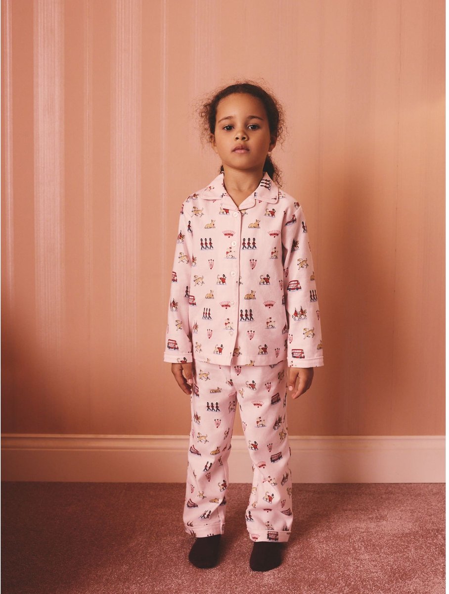 Next - Jongens - Cath Kidston pyjama met knoopsluiting - Roze
