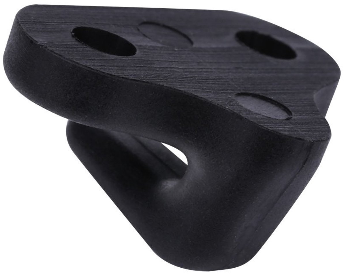 Jhubersproducts - Kajak Sjorren Haken - Dubbele Gat J Vorm Haken - Geschikt voor Bungee en Touw - Zwart - Vervangingshaken voor Kanovaren - Perfect vo