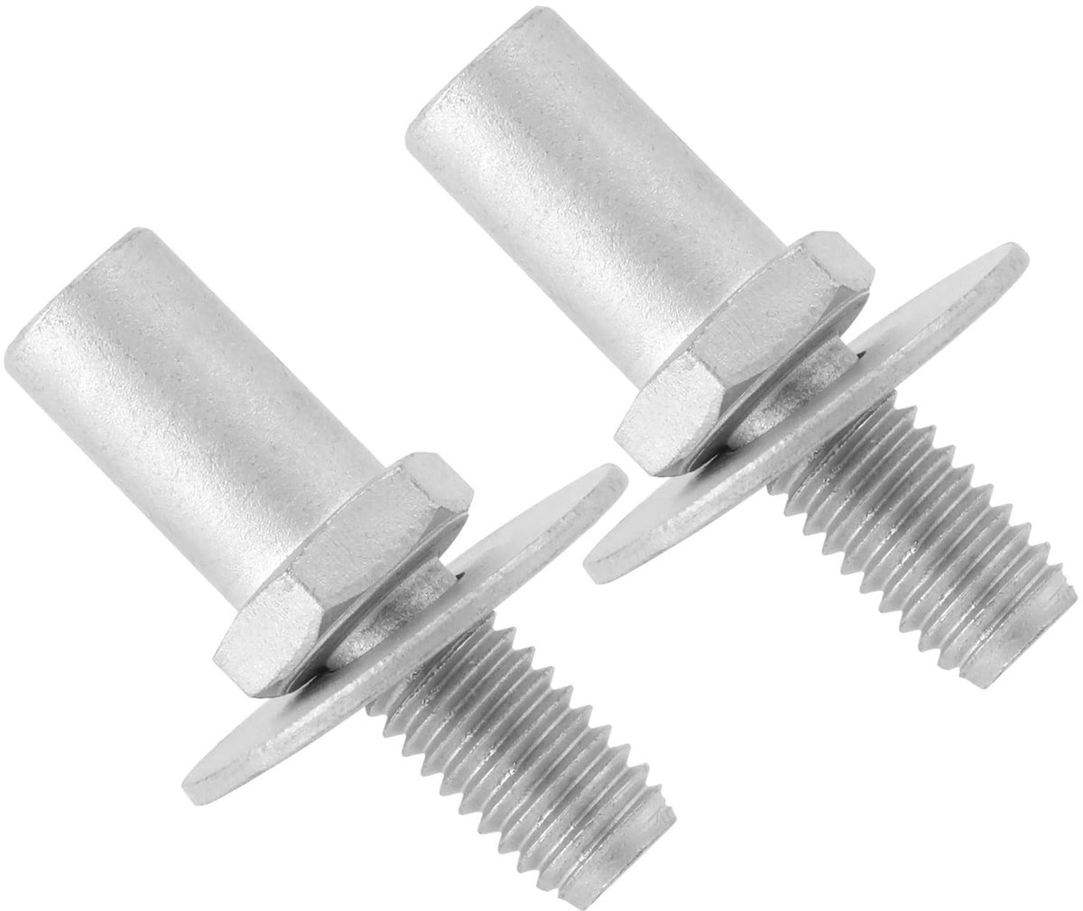 Jhubersproducts - 2-delige zijdeurvergrendelingsbout - Striker Pin - Zilver - Veiligheidsslot - Compatibel met Fiat Ducato - Peugeot Boxer - Iveco Dai