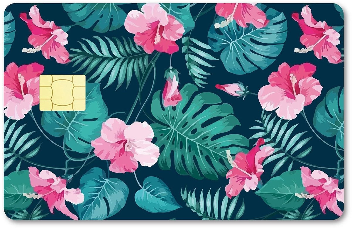 Jhubersproducts - Monstera Kaart Skin Sticker - Bloem Creditcard Cover - Persoonlijk en Verwijderbaar - Tropische Plant - Perfect voor Banksleutel - S