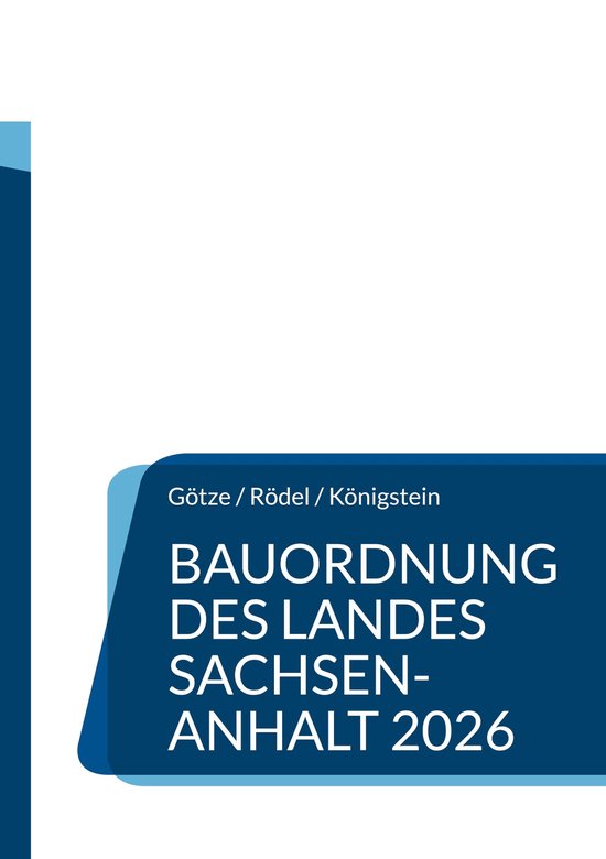 Bauordnung des Landes Sachsen-Anhalt (BauO LSA 2026) - cover