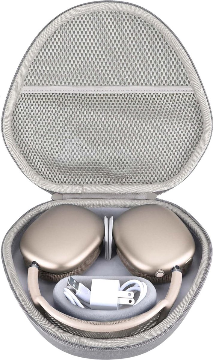 Duurzame Hard Case voor AirPods Max Hoofdtelefoon - Bescherming, Stijl en Functionaliteit in Aarde Bruin