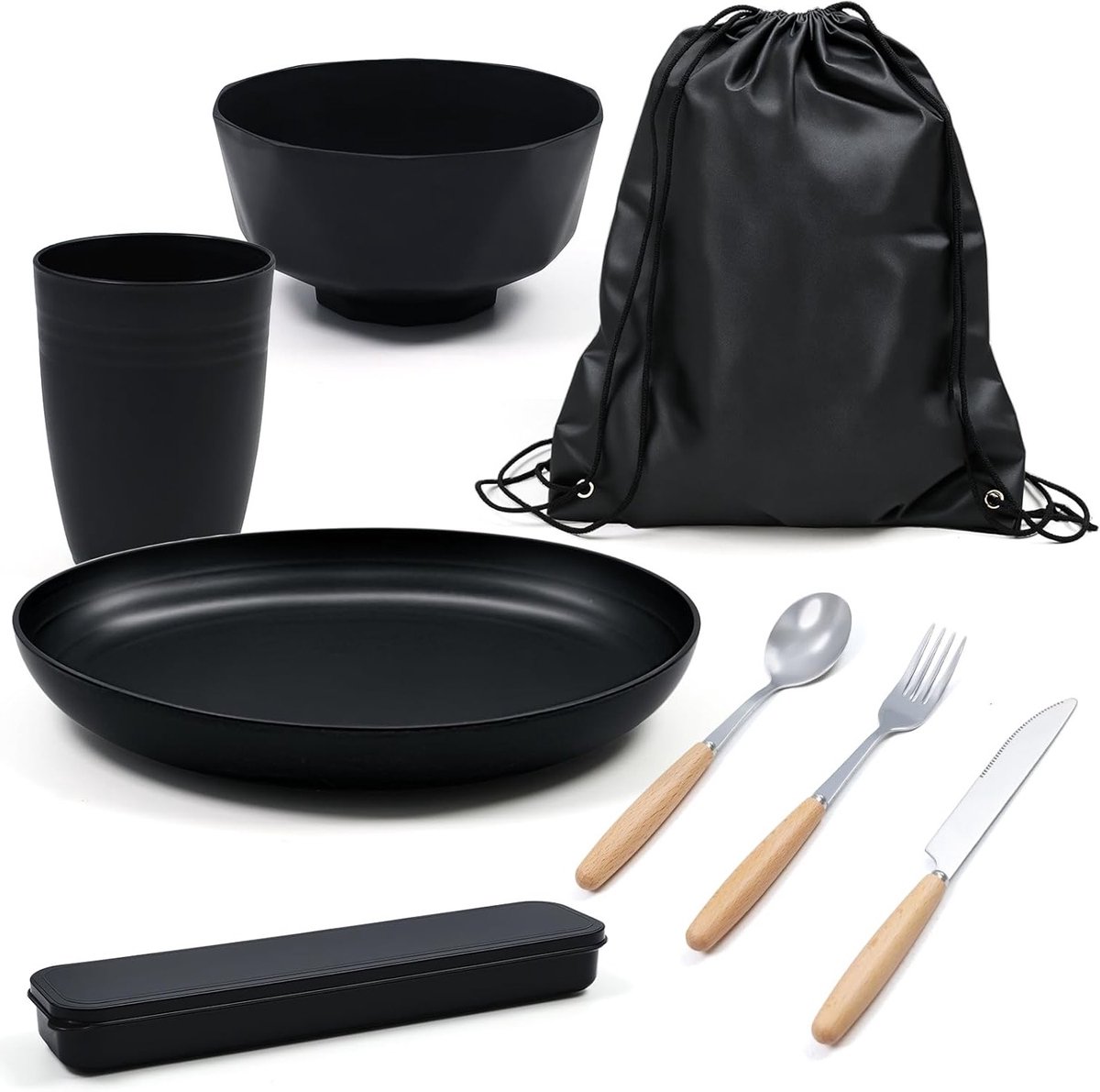 Complete 8-delige servies set voor comfortabel tafelen met stijl en functionaliteit
