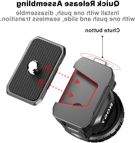 Verstelbare monitorsteun met snelle ontgrendeling en 1/4" schroef voor universele 5"/7" camera monitoren (draagvermogen 1,2 kg) - ideaal voor videoproductie en fotografie — afbeelding 2