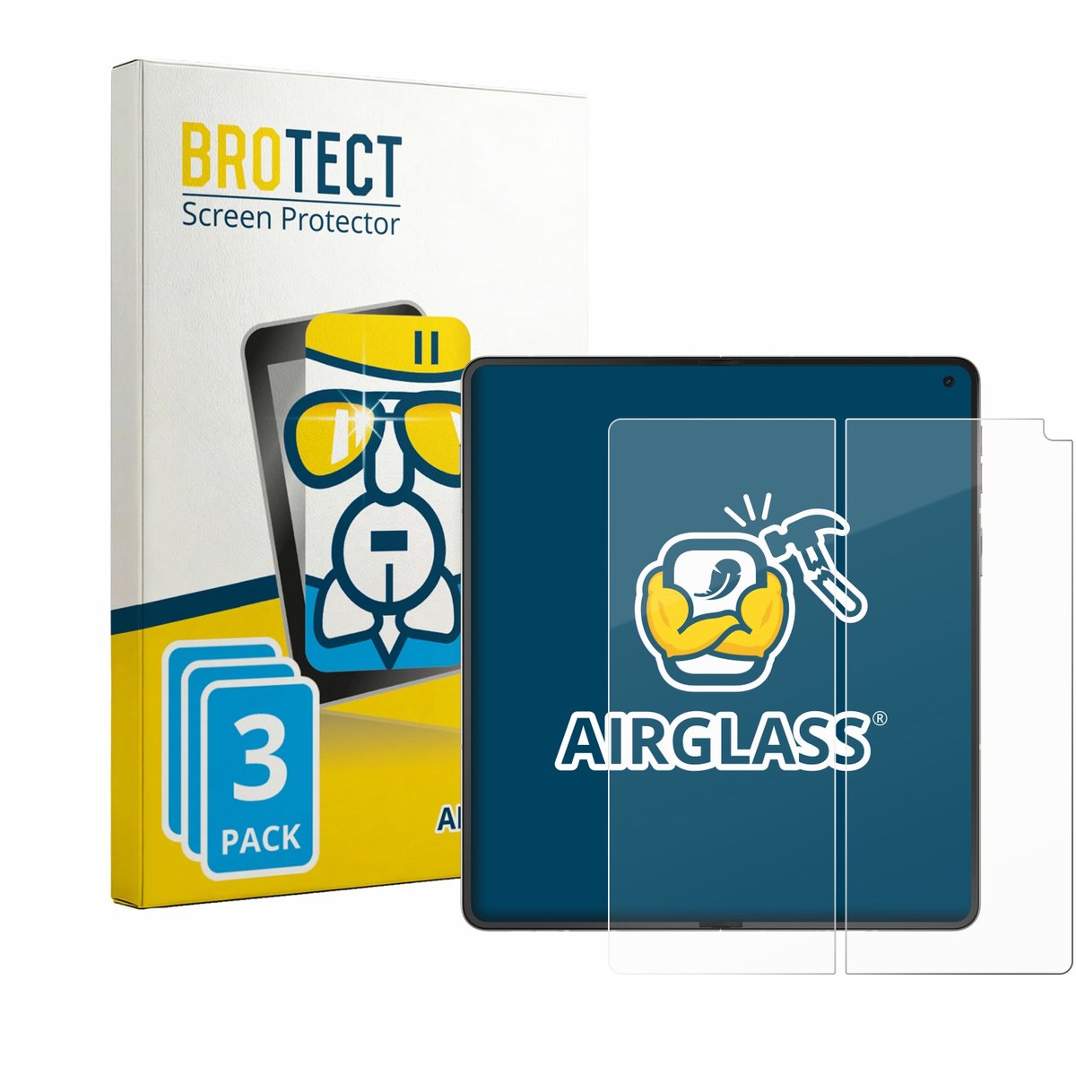 Screenprotector 3 Stuks voor Motorola Razr Fold (Inner display) Beschermglas transparant