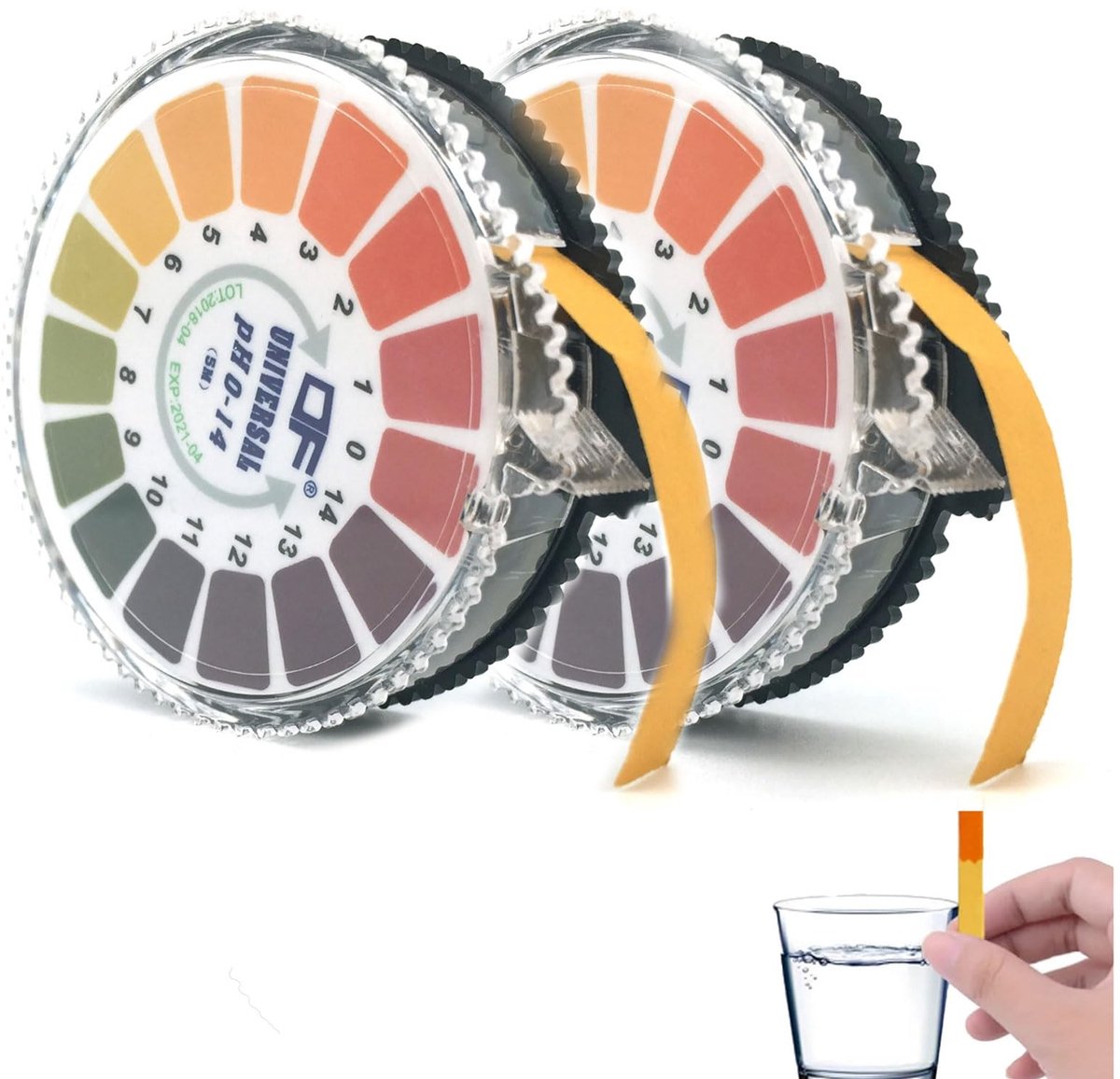 Vlemico - pH Test Strips - 2 Rollen van 5 Meter - Meetbereik 0-14 pH - Voor Water- en Experimentele Tests - Nauwkeurig en Betrouwbaar - Geschikt vo...