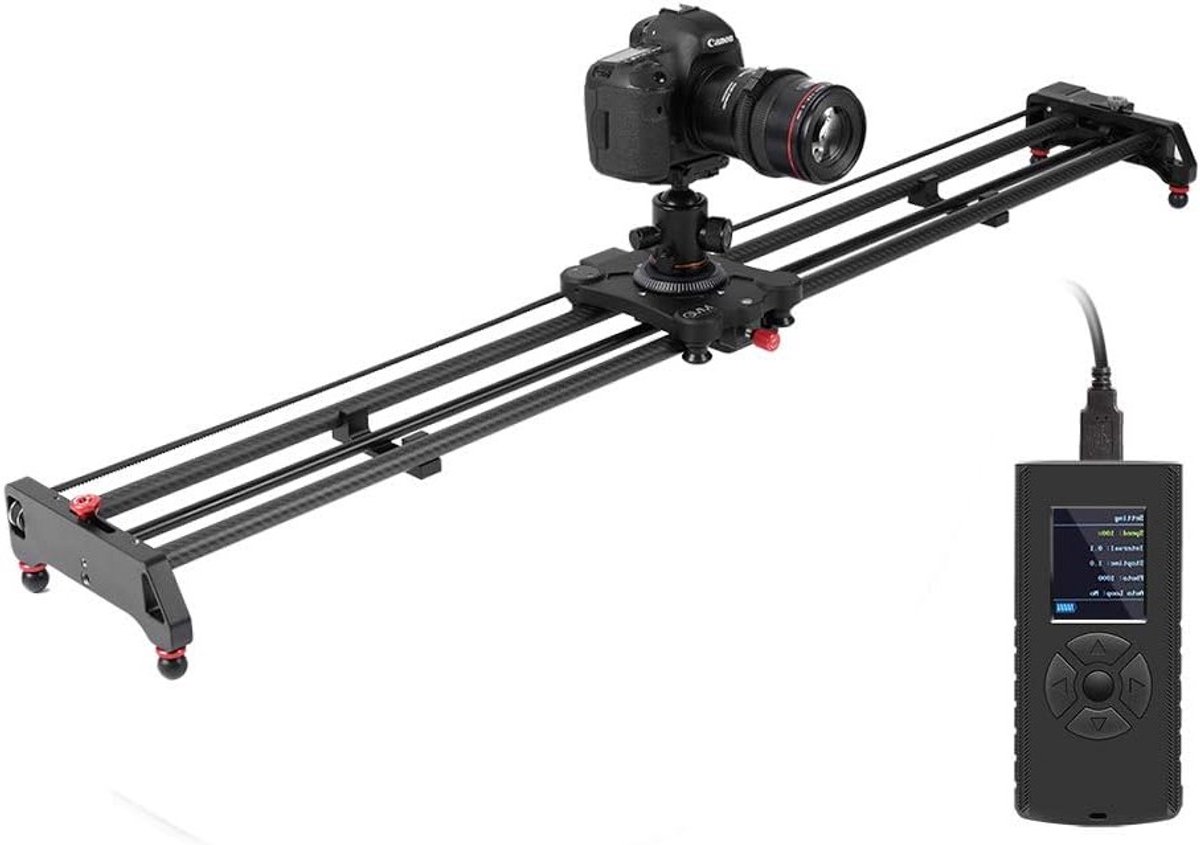 Motorized Camera Slide van 120 cm voor Video-opnames, Time Lapse Fotografie en Tracking Beweging met DSLR Camera's