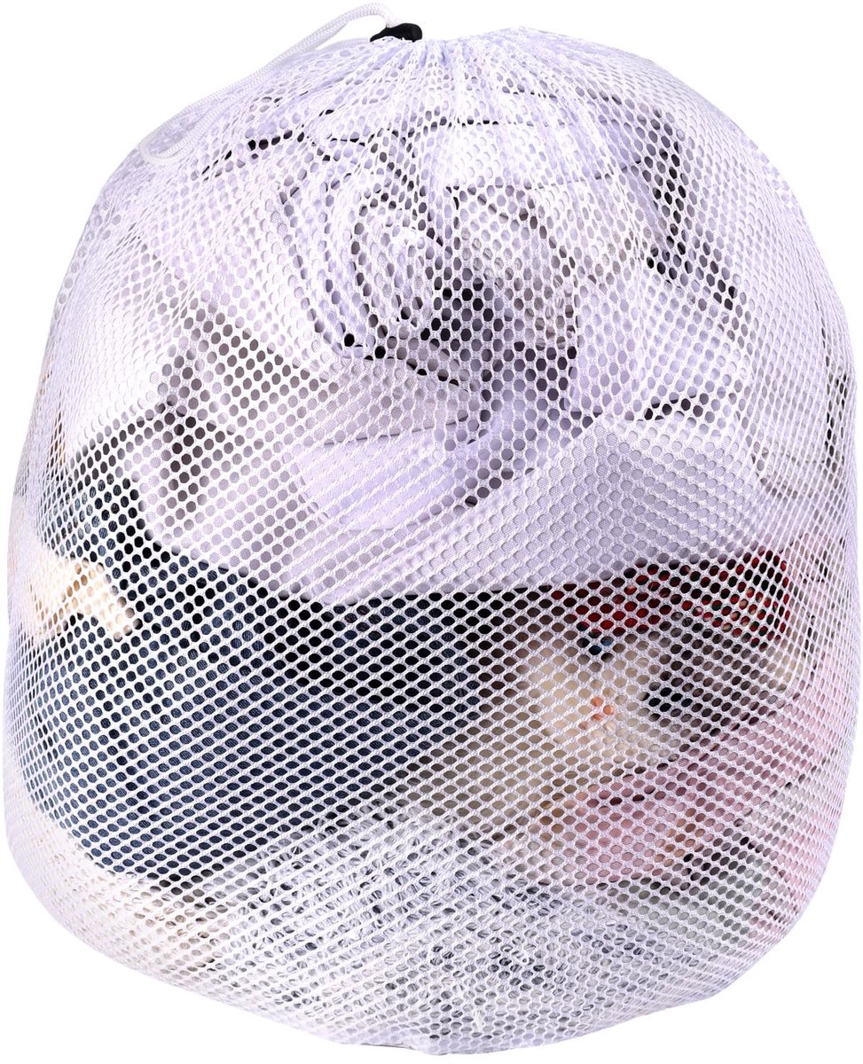 Zeynomax - Waszak - Net Waszak voor Kleding - 50x60cm - Wit - Waszak voor Camping - Ideaal voor Thuis en Reizen