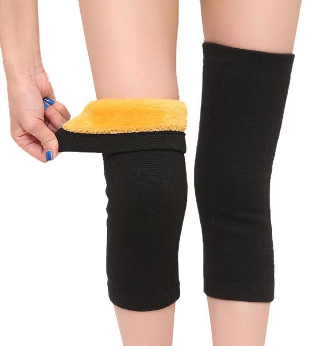 Dailygoods - Dikke Kniebeschermers - Ademende Kniebanden - Ideaal voor Fietsen en Skiën - Zwart XL - Comfortabel en Warm - Geschikt voor Uniseks