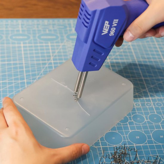 Kunststof Soldeerboutset - Reparatieset Plastic - Onderdelen Herstellen - Ergonomisch Ontwerp - 350 Klemmen - Blauw van Merkloos — afbeelding 4