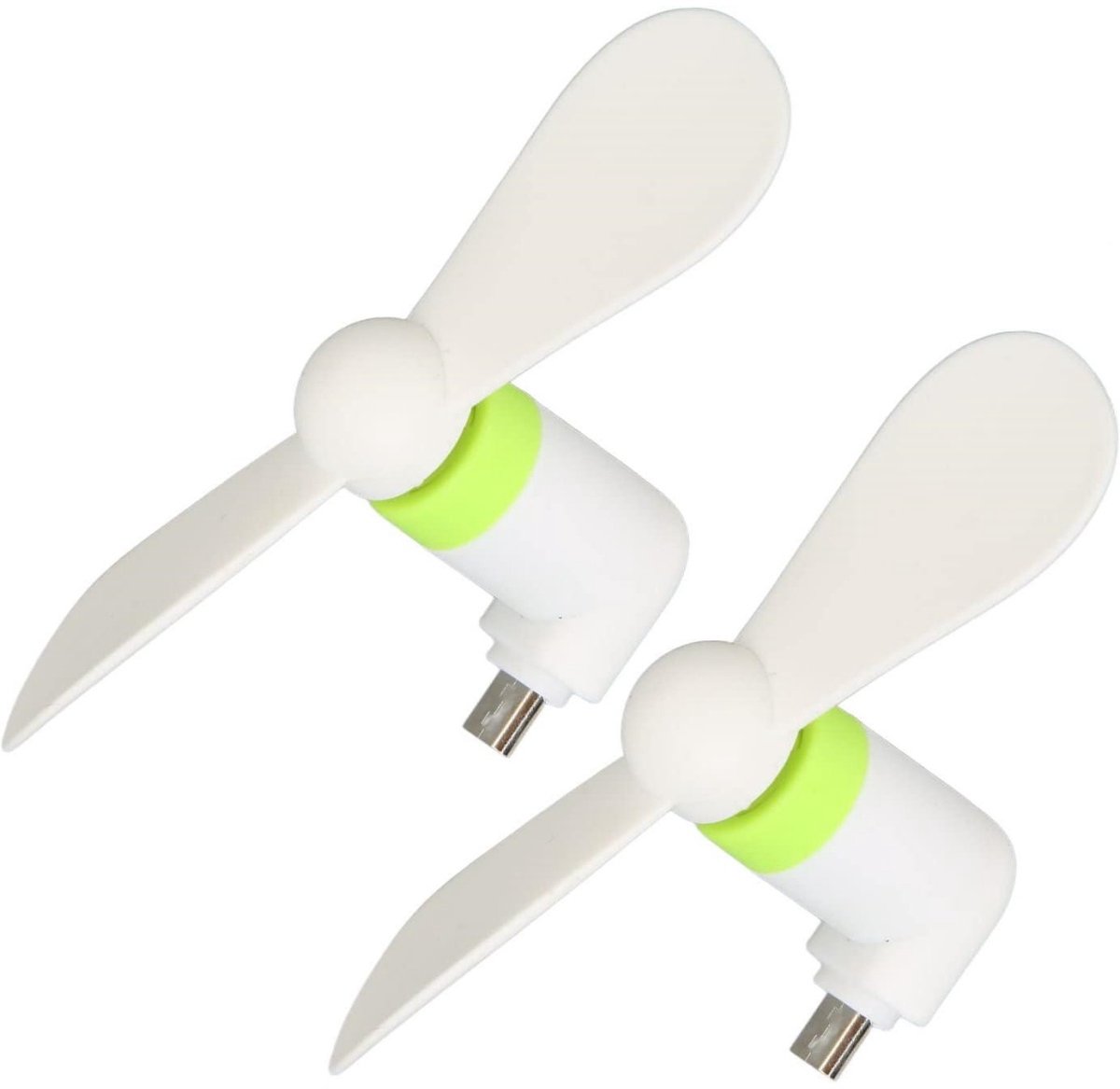 longziming -2-In-1 Draagbare Smartphoneventilator - Mobiele Telefoon Koeler - USB Ventilator - Snelle Koeling - Stil Gebruik - Premium TPE - Flexibel En Duurzaam - Veilig Voor Reizen En Kantoor - 2 Stuks
