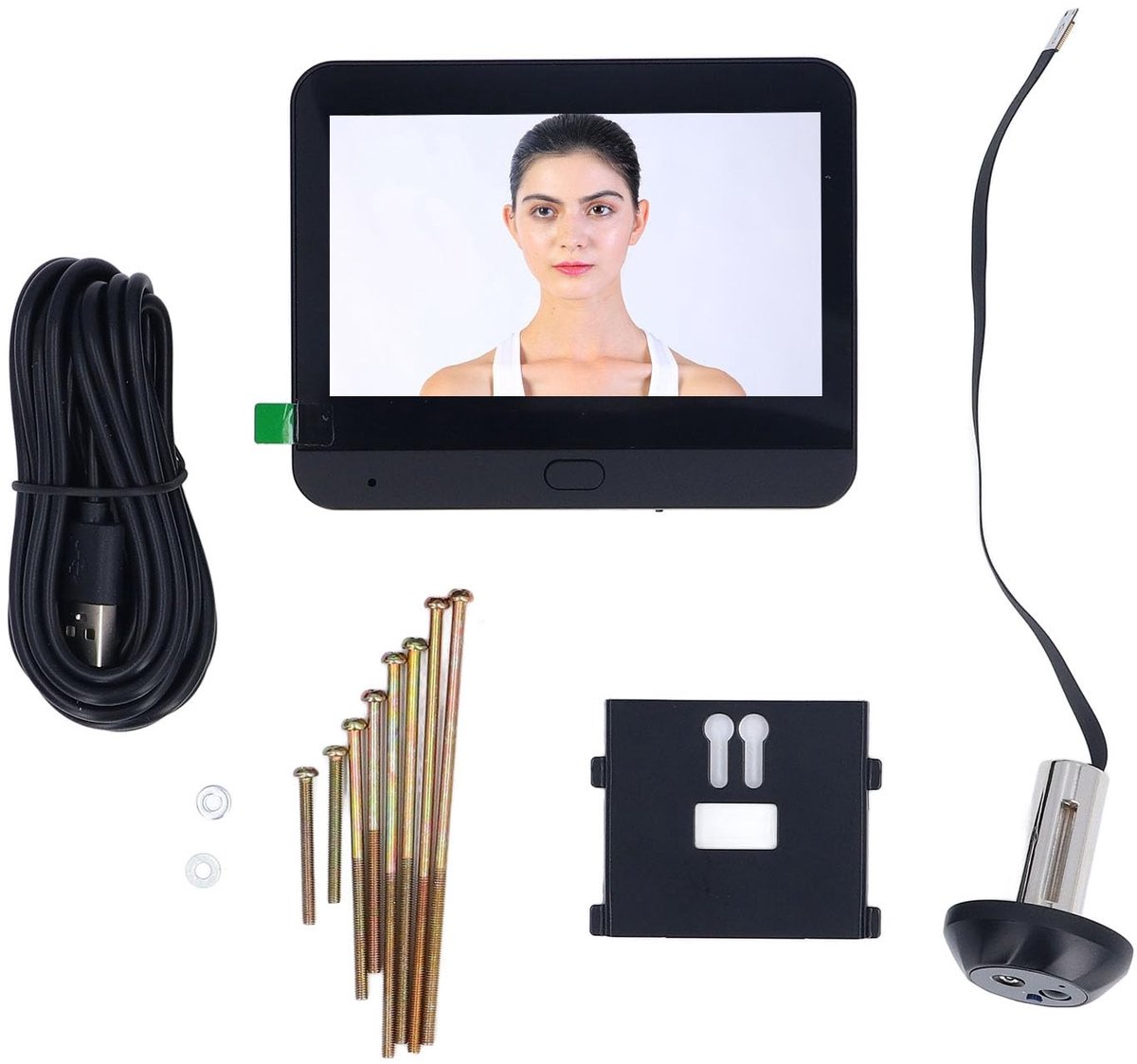 Vlemico - Deurspion camera - WiFi digitale deurcamera - 4,3 inch LCD - 1080p video - Nachtzicht - Bewegingsdetectie - Geschikt voor thuisgebruik - ...