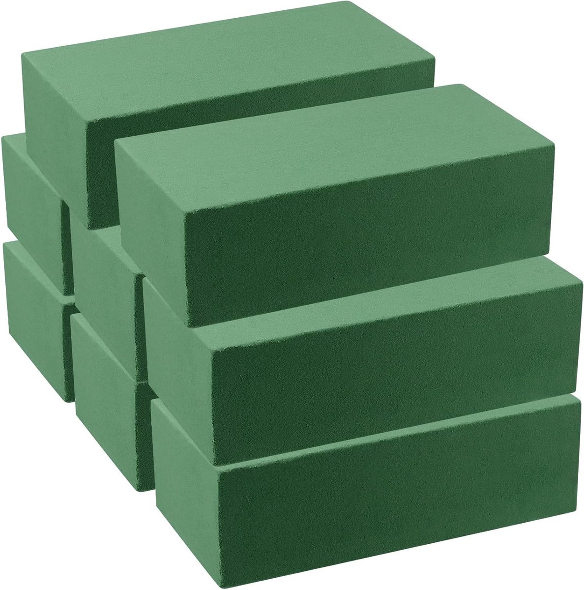 Dailygoods- Bloemen Schuim 8 Stuks - Droog Bloemen Schuimblok - Groene Styrofoam Blokken - Kunstbloemen Arrangement - Absorberend Schuim - Houdt Bloemstelen Vast - Bloemschuim