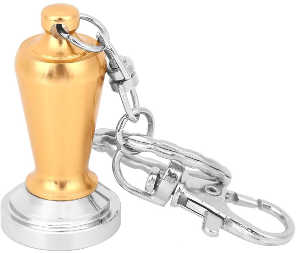 Smoakez - Mini Koffie Tamper Sleutelhanger - Sleutelhanger voor Koffieliefhebbers - Compact en Handzaam - Roestvrij Staal - Koffie Drukken Tool - P...