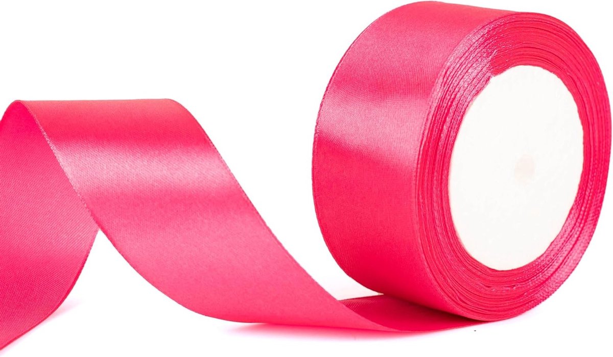 Allecto Plus - Breed felroze lint 50mm - 2 inch dik voor bruiloft decoratie en cadeauverpakking