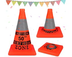 Jhubersproducts - 50e verjaardagscadeau - Grappige feestdecoratie - Veiligheidskegel voor mannen - Uniek verjaardagscadeau - Voor vrouwen en mannen -