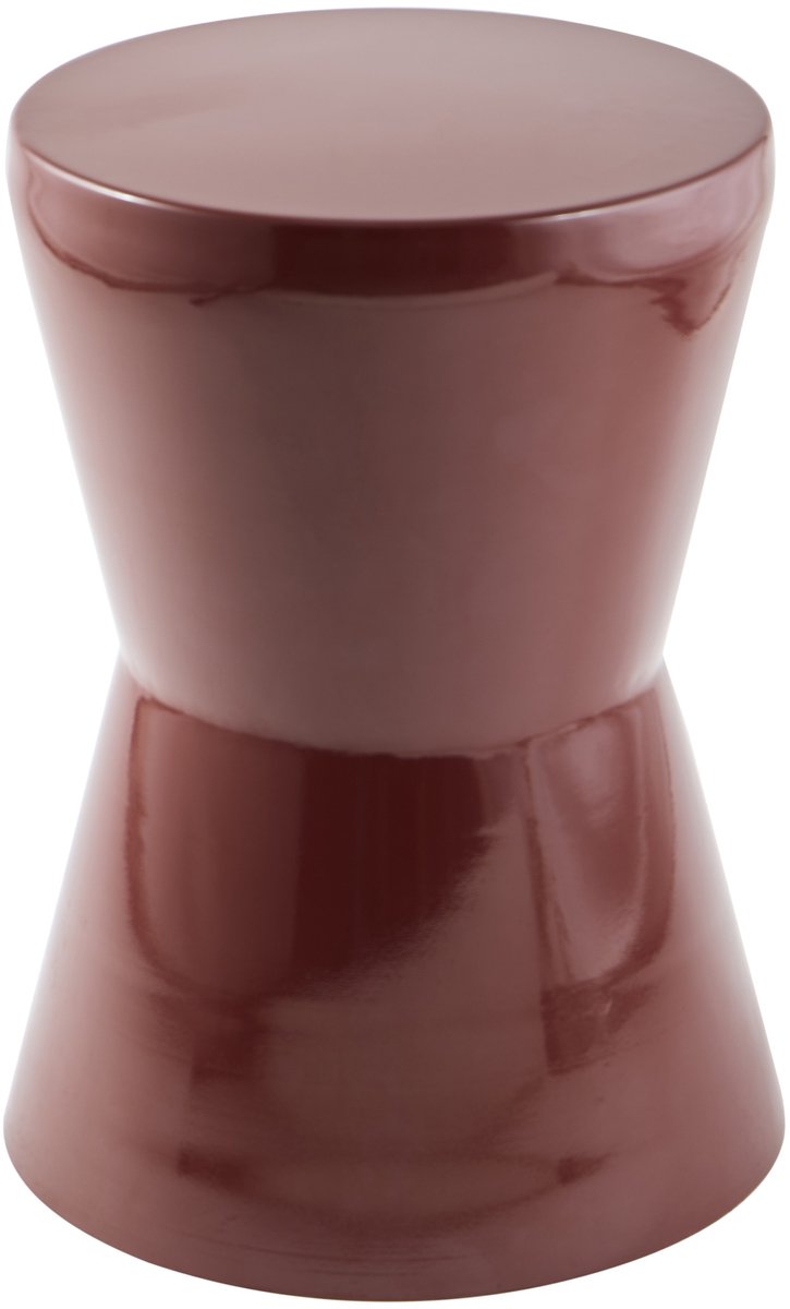 Woonexpress Bijzettafel Dente – Rond Metaal – Hoogglans Finish – Ø30 cm Bordeaux