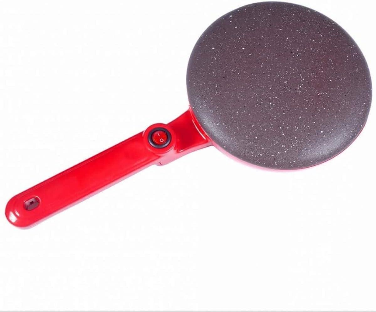 Elektrische Pannenkoekenpan - Crêpe Maker - Ontbijt Maken - Non-stick Oppervlak - 20 cm Diameter - Rood