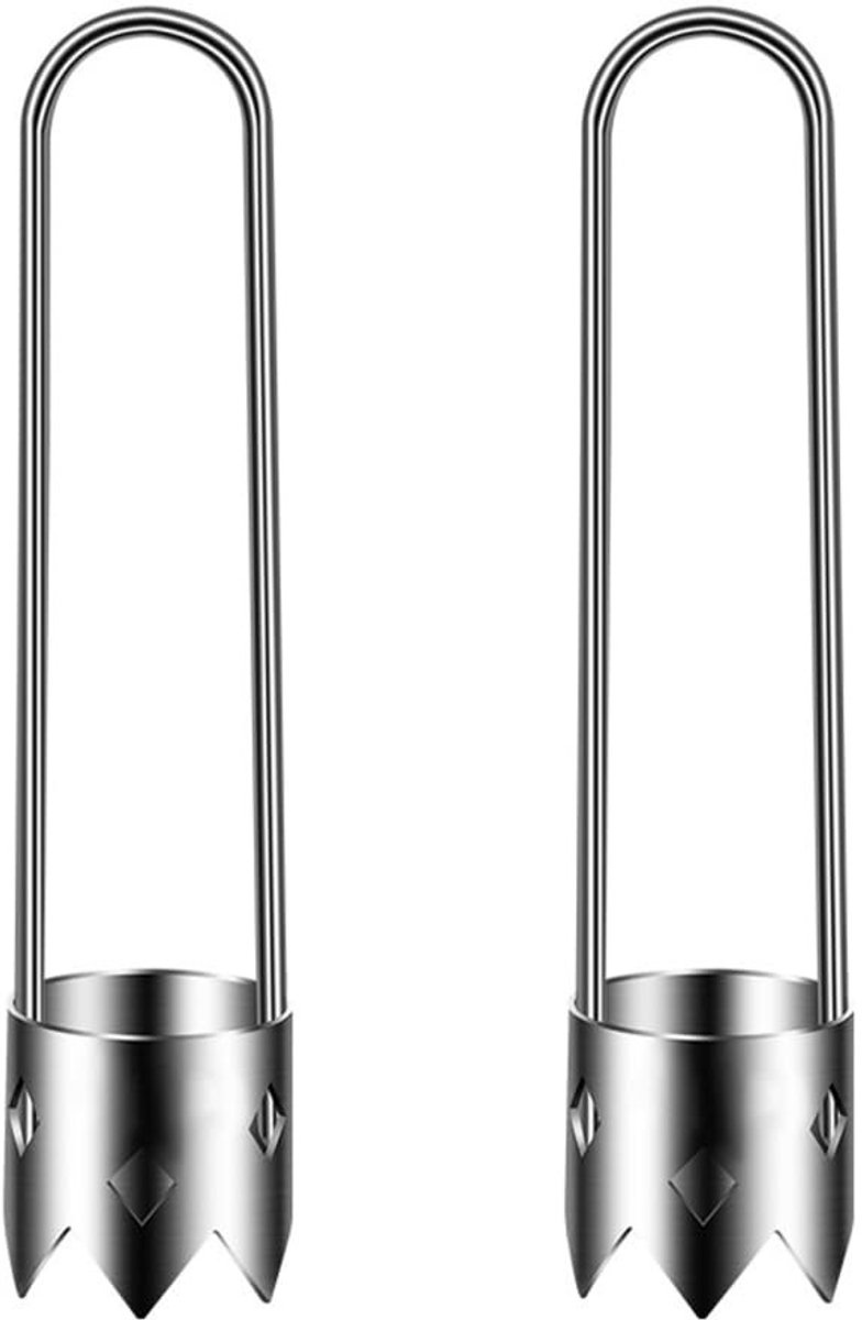 MTTproducts- Appelboor 2 Stuks - Roestvrij Staal - Multifunctionele Appelboor - Voor Peren/Paprika's - Ergonomisch Handvat - Eenvoudig Schoon te Maken - Fruitboor
